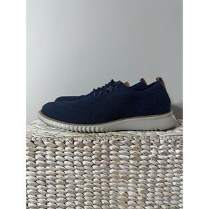 EUC Cole Haan Zerogrand Wingtip Oxford Blue Shoes Mens Size 9 M C27569